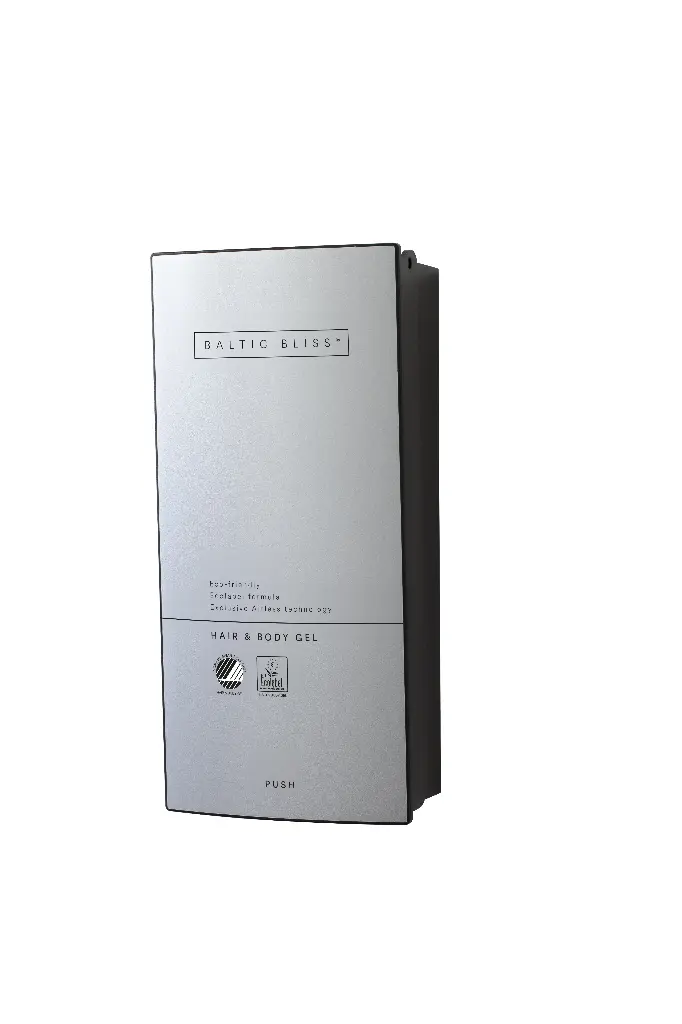 Baltic Bliss Ecosource Skammtari fyrir hótelherbergi - Hár- & Líkamsgel- Silfur