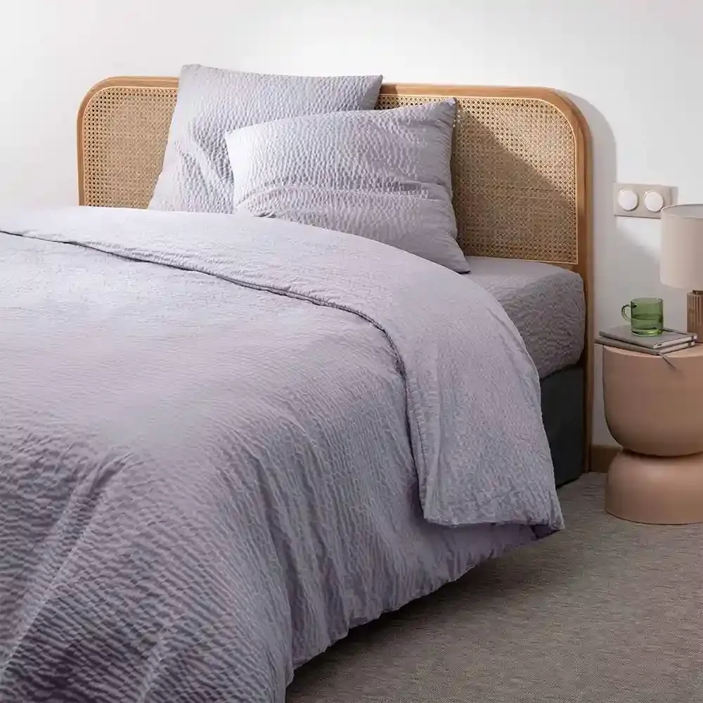 HÓTELRÚMFÖT – CENTIUM WAVE 155 X 275 CM (Fyrir 140 X 200 sæng)- Straufrítt - Grár litur