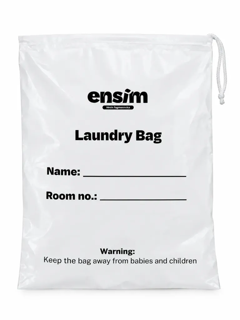 [Ensim_Laundry_Bag] Plastic Laundry Bag – Þvottapoki fyrir Hótel