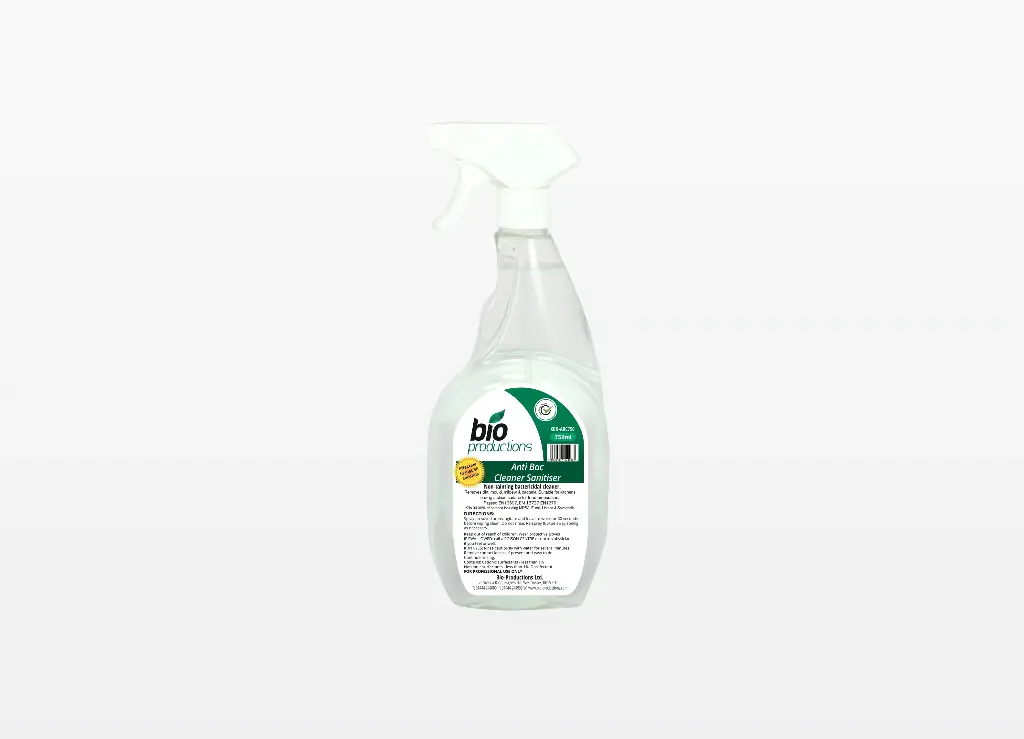 Bio Productions Anti-Bac Cleaner Sanitiser – Öflugur sótthreinsandi hreinsir fyrir matvælaiðnaðinn 750ml