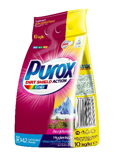 [7233] Purox Color þvottaefni 10kg – Öflug, hagkvæm og umhverfisvæn lausn fyrir litaðan og ljósan þvott 