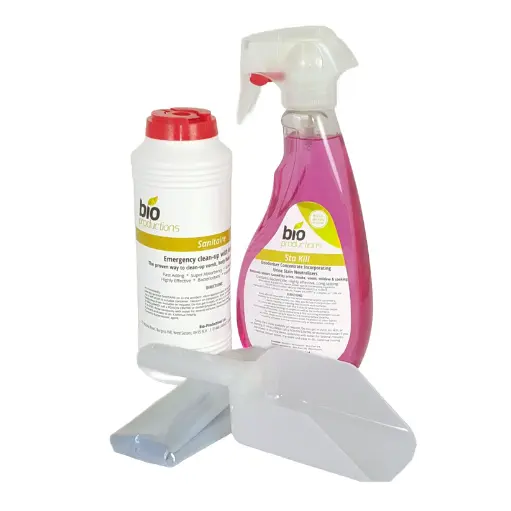 SanKit Clean Up Kit – Fjölnota neyðarhreinsisett fyrir líkamsvessa og óhöpp