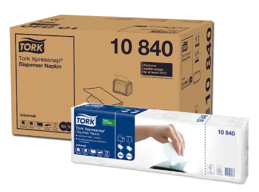 Tork Xpressnap® Hvítar Servíettur – Skilvirk og hagkvæm lausn fyrir sjálfsafgreiðslustaði - 2brotin pappír N4 9000